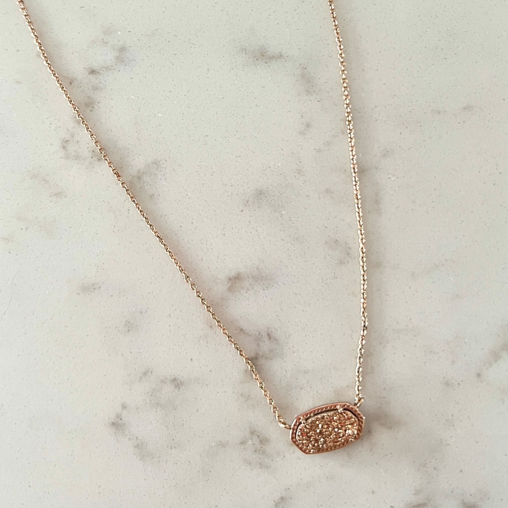 Kendra Scott Elisa Drusy Necklace - Rose Gold